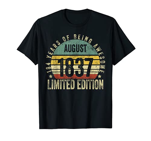 Awesome Since 1837 184th Birthday Retro Camiseta