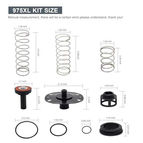 Thaekuns 3/4\"-1\" Complete Backflow Repair Kit Fits for Zurn Wilkins 975XL/XL2 Backflow Preventer