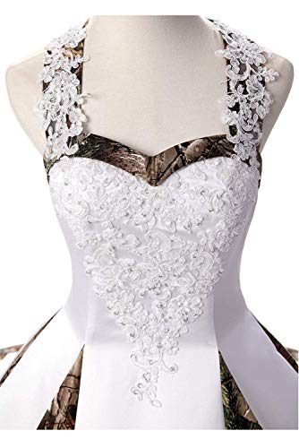 Sunvary Designer Camouflage Ball Gown Wedding Bridal Dresses Prom Quinceanera Size 16- White #TOP3