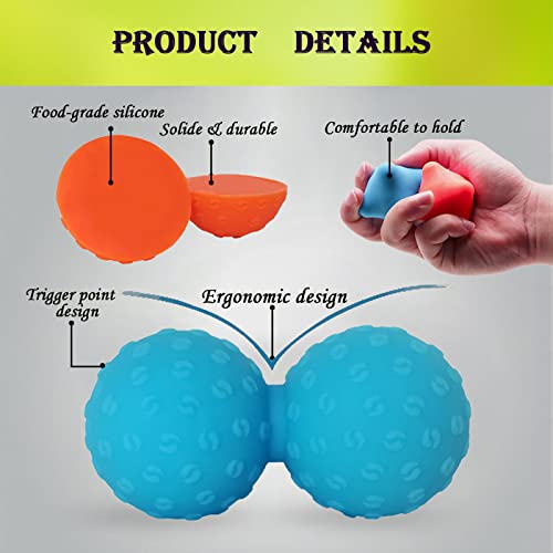 Sioytoer Physical Massage Ball Set Silicone Peanut Muscle Roller Lacrosse Massage Balls For Myofascial Release And Trigger Points Therapy Sore Muscles Knots Of Shoulders Back And Feet(Purple) #TOP3
