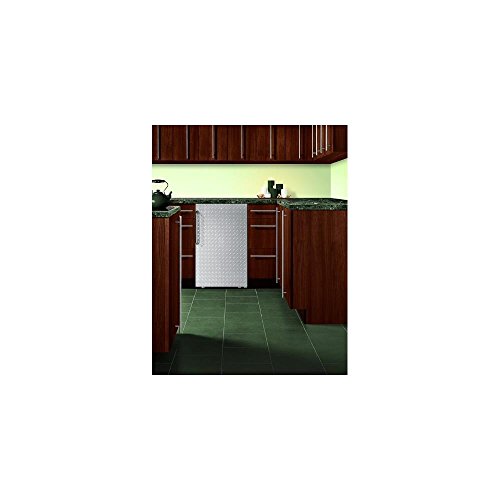 Summit FF521BLBI7DPLADA Refrigerator, Silver With Diamond Plate