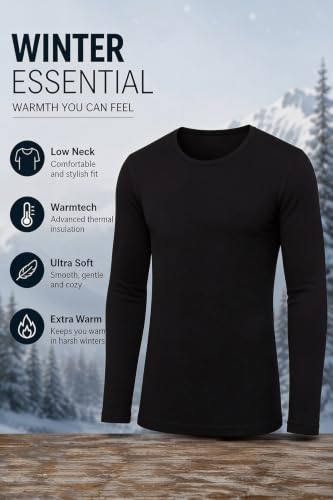 Image of Van Heusen Men Warmtech Thermal Top - Low Neck, Ultra Soft, Extra Warm