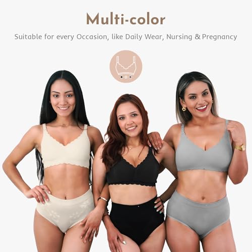 Image of Nursing Bras for Breastfeeding, Seamless Ultra Comfort Maternity Bra, Natural Shape Pregnancy Bras for Women