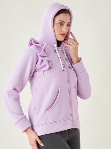 Image of Pivl Women Solid Hooded Casual Jacket For Winter||Winterwear||
