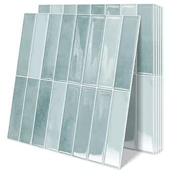 MOONFUN Azure Blue Subway Wall Tiles