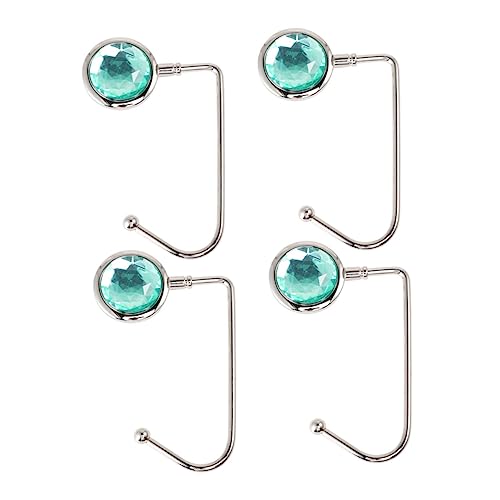 LIFKOME Handbag Hooks 4pcs Bag Hooks Desktop Pouch Holders Zinc Alloy Anti-Slip Pad Elegant Design