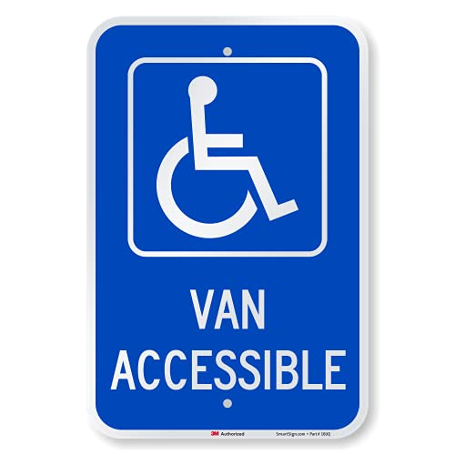 SmartSign - K-1533-EG-12x18-D2 Van Accessible Sign | 12 x 18 3M Engineer Grade Reflective Aluminum
