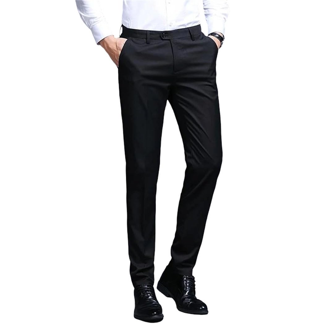 Mens Suit Pant Formal Straight Business Office Dress Trousers Premium