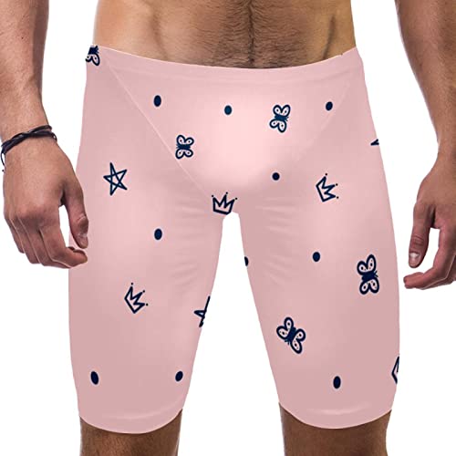 Jammers de natación Princess Crown para hombre en rosa y multicolor talla L