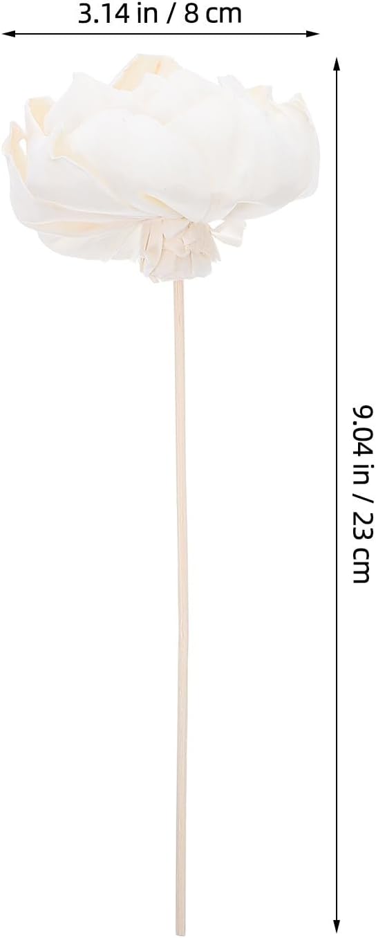 Peony Flower Pith Paper Wood Reed Diffuser Sticks with 5pcs