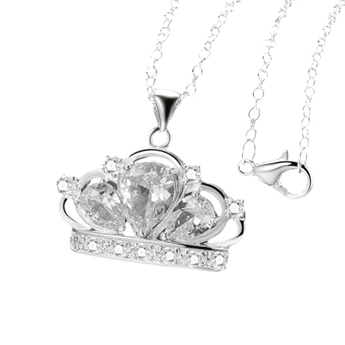 Collier couronne argent 925 et zircon AAA chic pour femme