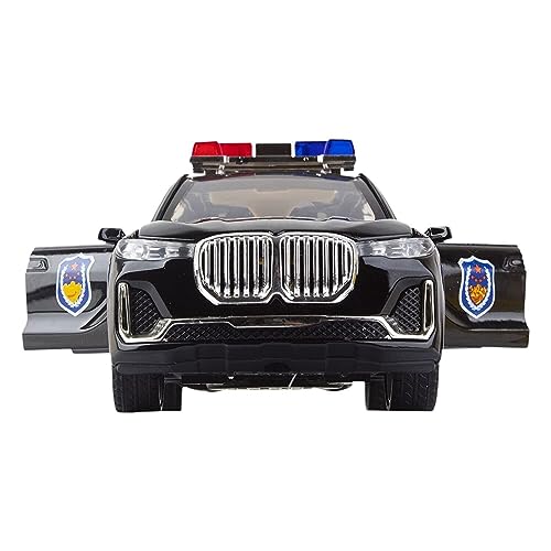 Image of 1:32 B-M-W X7 Police Model Diecast Metal Pullback Toy car with Openable Doors & Light, Music Boys car for Kids Best Toys Gifts Toys for Kids (Black)