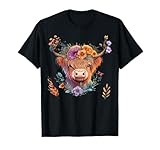Floral Highland Cow