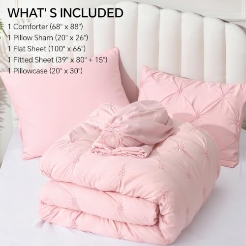Image of BEDELITE Twin XL Comforter Set Baby Pink,Lightweight & Soft Comforter