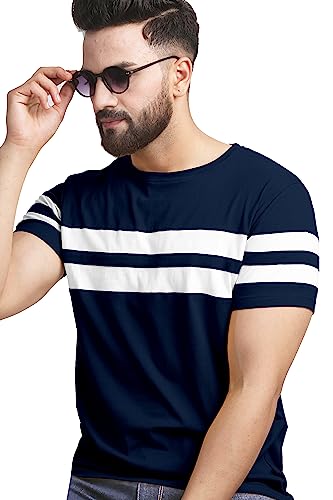 Image of AUSK T-Shirt for Mens Double Stripes on Chest