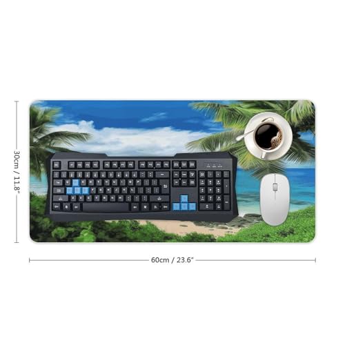 Tropical Palm Tree Hawaii Beach Desk Pad 60x30 cm miniatura 2
