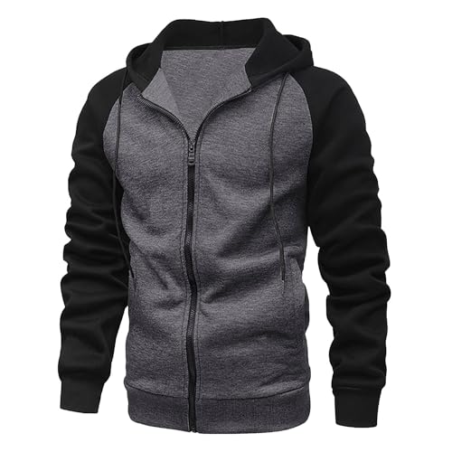 Cardigan à capuche pour hommes à fermeture éclair fluide