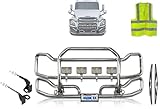 KOZAK Freightliner Cascadia 2018+ (without Fogs) Front Grille Deer Moose Brush Bumper Guard Large PL