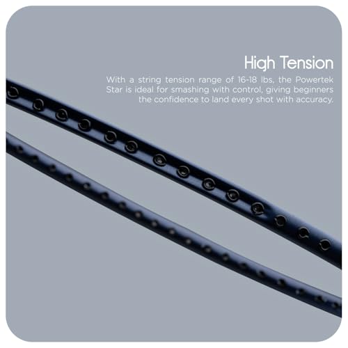 Hundred Powertek Star Set of 2 Strung Badminton Racket with Full Cover (Navy) 4 418DI2AaMVL
