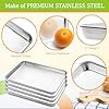 CEKEE Stainless Steel Baking Sheet Set of 4, Large Baking Pan & Cookie Sheet & Baking Tray for Oven, Half Sheet Pan, Size 18 x 13 x 1 inch, Heavy Duty & Mirror Finish & Easy Clean #2
