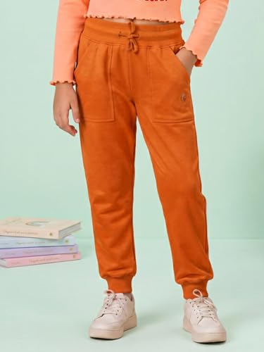 Image of KiddoPanti Boys Solid Fleece Track Pants | Cotton Poly Fleece Fabric | Ankle Length Bottom Rib | 2 Front Patch Pocket | Elastic Waist & Drawcord | Jogger Track Pants for Boys