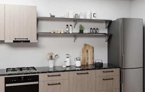 Image of AmGood 10 in. x 72 in. Stainless Steel Wall Shelf | NSF | Metal Shelving | Garage, Laundry, Storage, Utility Room | Restaurant, Commercial Kitchen