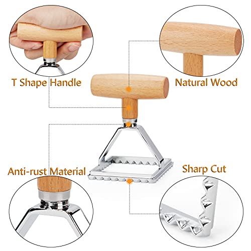 image for HULISEN Ravioli Cutter with Pasta Wheel Cutter, Ravioli Stamp Maker wi
