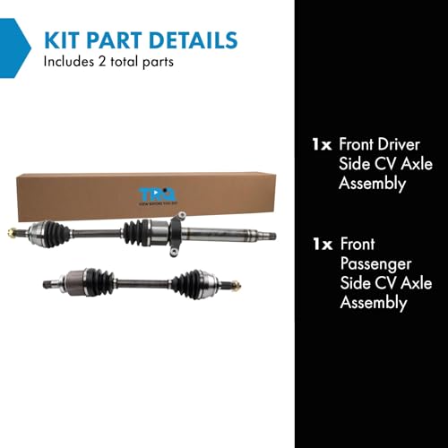 Image of TRQ Front Driver & Passenger Side CV Axle Assembly Set for 07-15 Mini Cooper