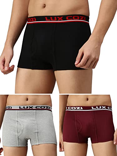 Image of Lux Cozi Bigshot Men's Cotton Semi Long Trunk (Pack of 3)
