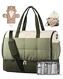 LOVEVOOK Garment Bags for Travel,Convertible Garment Bag for Women with Shoe Pouch,Carry on Duffel Bag with Toiletry Bag, 2 in 1 Hanging Suitcase Suit Bag,Waterproof Weekender Bags for Business Trip