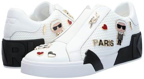 Image of Karl Lagerfeld Women's Mavise Slip on Sneaker with Pins