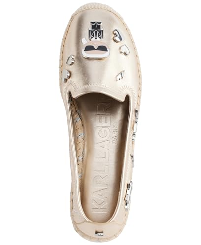 KARL LAGERFELD Women's Michaela Slip on Espadrille Sandal with Pins Platform2