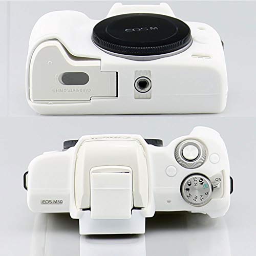 Funda silicona para cámara Canon EOS M50/M50 Mark II blanca miniatura 4