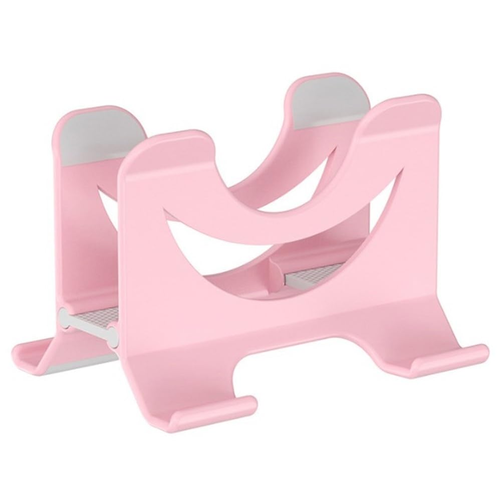 Soporte vertical para laptop rosa con bloqueo por gravedad regulable 8
