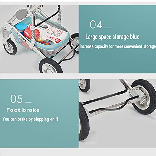 Baby kinderwagen voor pasgeborenen en peuters -3 in 1 kinderwagen Opvouwbare kinderwagen Anti-shock Springs High View… - Afbeelding 4