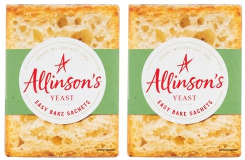 Easy Bake Instant Yeast Sachets 12 x 7g Packs (Total 84g) Convenient Pre-Measured Yeast for Baking Bread Pizza & Pastries