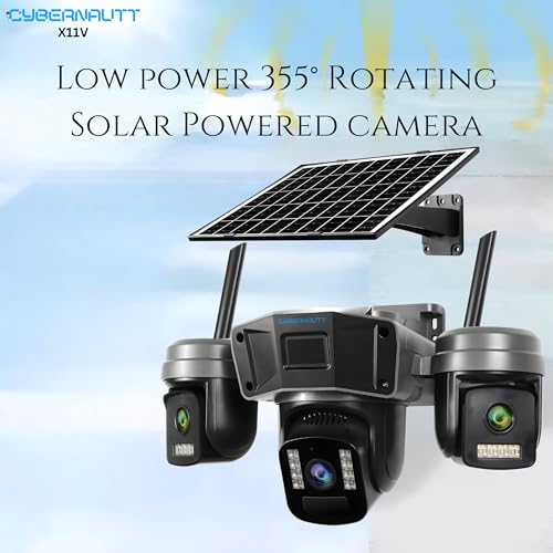 Image of XUGA-Cybernautt Series X11V 12MP PTZ Dual Solar 4G Sim Outdoor CCTV Camera | Color Night Vision | Motion Detection | Water Proof | 2 Way Talk | Use Air-tel 4G Sim