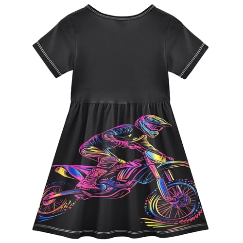 Summer Girl Dresses Short Sleeve Casual Toddler Girls Outfits Clothes2