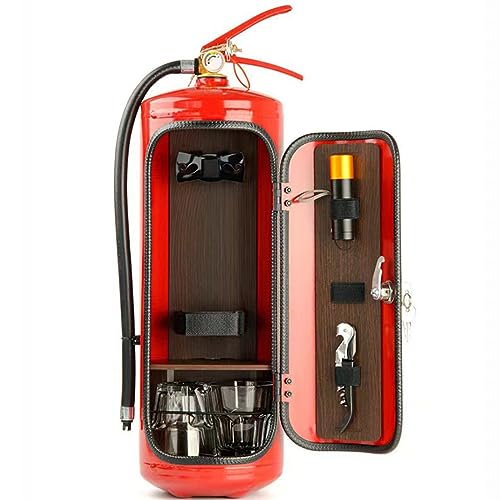 Boîte de rangement pour extincteur rouge mini bar portable 33cm - 2