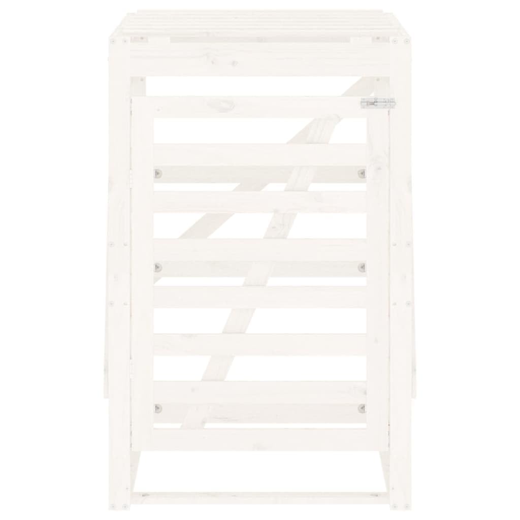 Genérico Cobertizo para Cubos de Basura Madera Pino Blanco 84x90x128,5cm,Casa y jardín,Productos del hogar,Accesorios para contenedores de residuos,Soportes para contenedores de residuos-825101