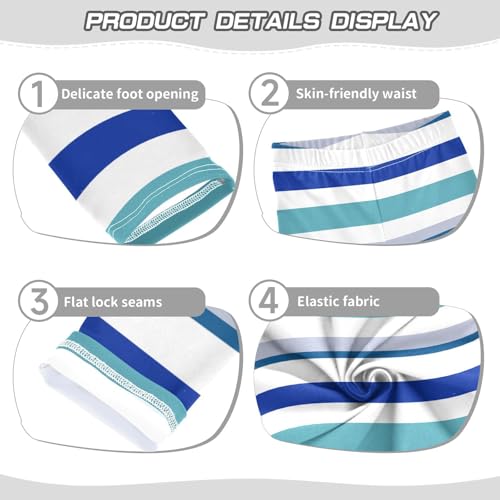 GuoChe Stripe Blue Toddler Girls Shorts Cotton Cartwheel Shorts Bathing Suits for Beach3