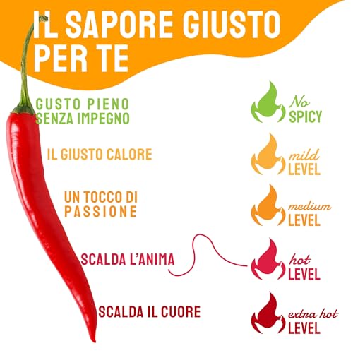 TUTTOCALABRIA Dried Whole Calabrian Chili Peppers, Dry Peppers on Stem, Great for Cooking or decoration, All Natural, Non-GMO, Product of Italy, 20 Gram