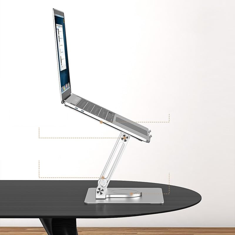 Support d'ordinateur portable avec dissipation thermique active et rotation