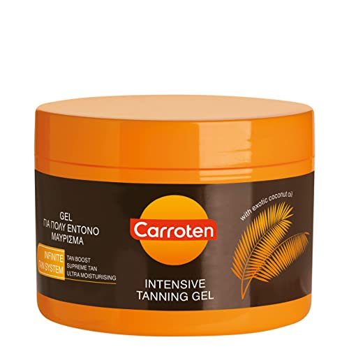 Carroten Intensive Tanning Gel 150 ml - Bräunungsbeschleuniger mit Kokosnussöl und Vitaminen A & E - Carotten Bräunungsgel für schnelle Bräunung thumbnail