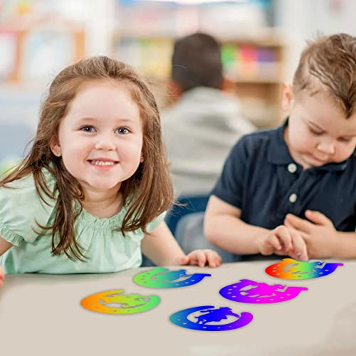 Formas de inacabadas,Recortes de iluminados para artesanato vazado - 24 pçs/48 pçs recortes de em fo