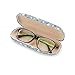 EZESO ESSENTIAL SKINCARE Glasses Case Hard Shell Eyeglass Case for Women Fabrics Floral Retro Spectacle Case Box Portable