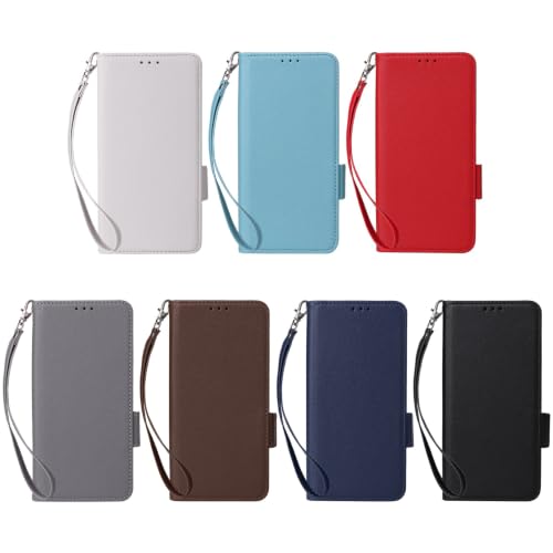 Coque Xiaomi Redmi Note 14 5G étui portefeuille rabat bleu clair - 6