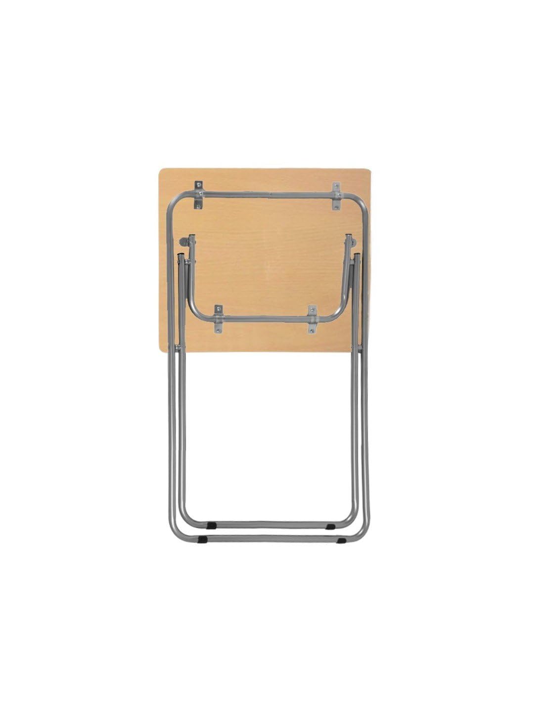 Jardin202 - Mesa Plegable Portátil Rectangular – Mesa Auxiliar Abatible 48 x 38 x 66 cm | (Madera Natural)