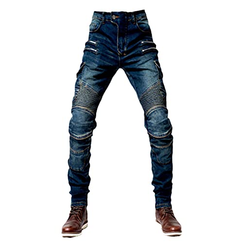 Pantalon de moto kaki noir homme fermeture éclair pour enfiler facilement