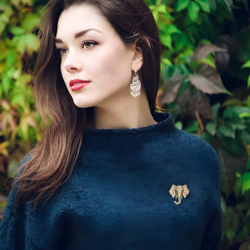 Image of 7 PCS Women Brooches Pins Bulk, Rhinestone Crystal Vintage Brooches, Hummingbird Owl Butterfly Bee Dragonfly Animal Brooch Pin for Women Gifts